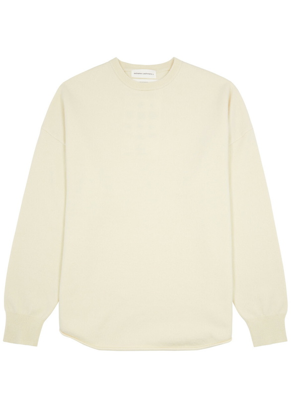 Photo: Extreme Cashmere N°53 Crew Hop Cashmere-blend Jumper - Cream - One Size
