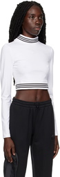 adidas Originals White Cropped Turtleneck