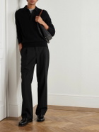 Altea - Wool and Cashmere-Blend Polo Shirt - Black