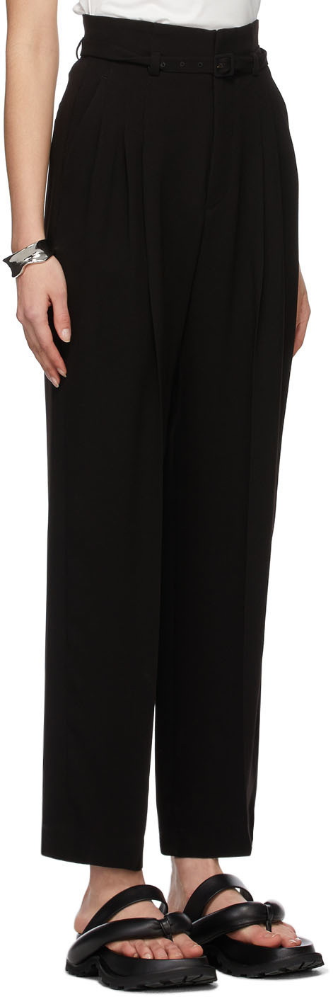 Mame Kurogouchi Black Belted Tapered Trousers Mame Kurogouchi