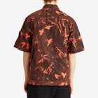 Stone Island Men's Scan Camo Ripstop-OVD Short Sleeve Shirt in Black