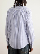 Marant - Jasolo Logo-Embroidered Striped Cotton-Poplin Shirt - Blue