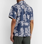 Go Barefoot - Tahitian Leaf Printed Cotton Shirt - Blue