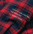 Moncler Genius - 7 Moncler Fragment Moran Quilted Checked Brushed Cotton-Flannel Down Overshirt - Men - Red