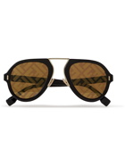FENDI - Aviator-Style Acetate Sunglasses - Black