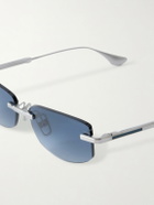 DITA - Trysim.75 Square-Frame Silver-Tone Titanium Sunglasses