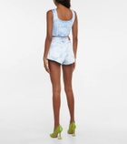 Alessandra Rich High-rise denim shorts