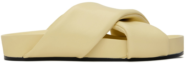 Photo: Jil Sander Yellow Oversize Wrapped Sandals