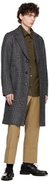 Harris Wharf London Grey Wool Double-Faced Coat