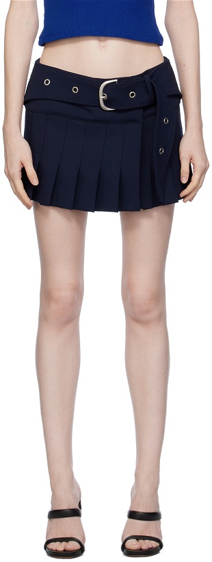 Photo: Off-White Navy Belted Mini Skirt