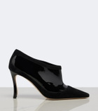 Manolo Blahnik Ters suede and patent leather pumps