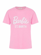 MC2 Saint Barth Woman Cotton Jersey Crewneck T-shirt Emilie With Barbie St. Barth Print | Barbie Special Edition