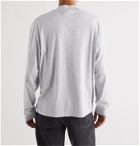 Acne Studios - Mélange Cotton-Jersey Mock-Neck T-Shirt - Gray