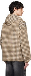 Umbro Brown Slam Jam Edition Masked Hood Plaid Jacket
