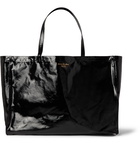 ACNE STUDIOS - Logo-Print Coated-Twill Tote Bag - Black