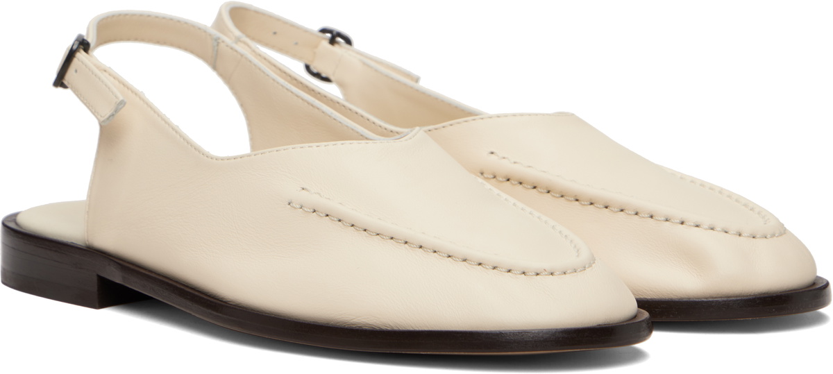 HEREU Off-White Juliol Slingback Flats