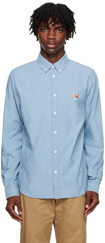 Photo: Maison Kitsuné Blue Fox Head Shirt