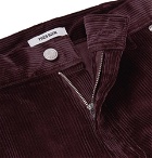 Très Bien - Cropped Cotton-Corduroy Cargo Trousers - Plum
