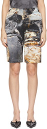 Serapis Black Silk Waste Shorts