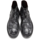 Dolce and Gabbana Black Leather Vintage-Look Chelsea Boots