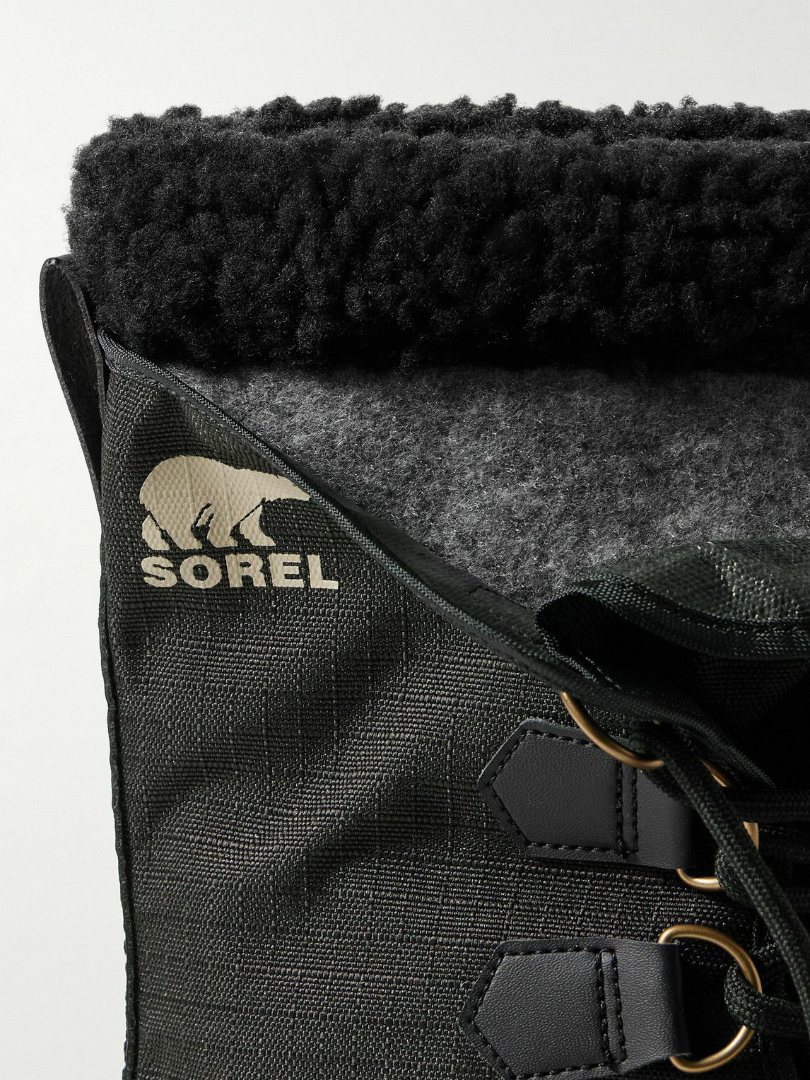 Sorel - 1964 PAC™ Faux Shearling-Trimmed Nylon-Ripstop and Rubber Snow Boots - Black