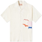 Marni X No Vacancy Inn Bird Vacastion Shirt in Limestone