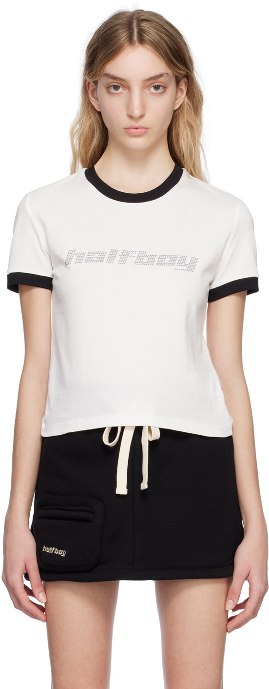 HALFBOY White Crystal-Cut T-Shirt