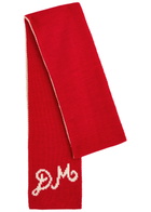 Damson Madder Logo-intarsia Knitted Scarf - Red - One Size