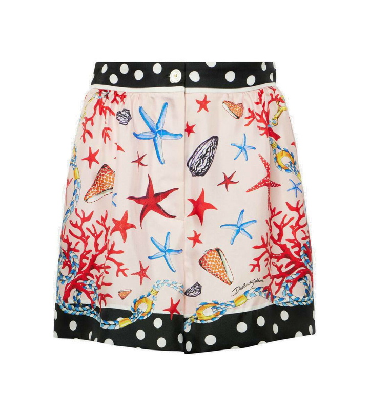 Photo: Dolce&Gabbana Capri silk satin shorts