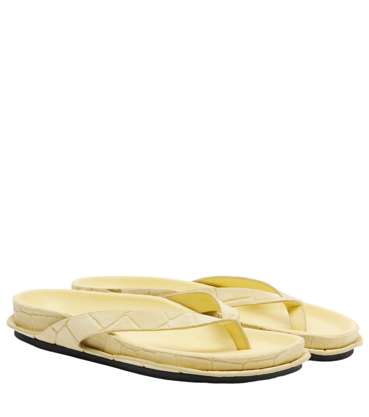 Photo: Jacquemus Tatanes suede thong sandals