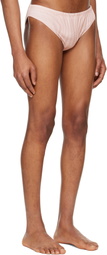 Jean Paul Gaultier Pink 'The Spirale' Swim Briefs
