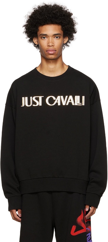 Photo: Just Cavalli Black Graphic Sweatshirt