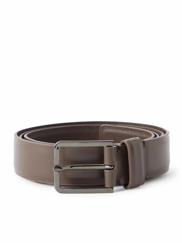 Photo: Loro Piana - Rory 3cm Leather Belt - Brown