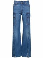 STELLA MCCARTNEY - Denim Flared Cargo Jeans