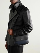 Serapian - Leather and Logo-Embossed Stepan Coated-Canvas Messenger Bag