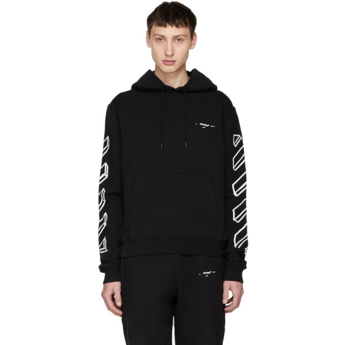 Photo: Off-White Black Diagonal Arrows Logo Hoodie