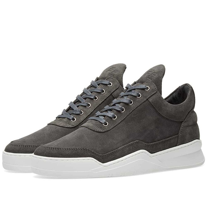 Photo: Filling Pieces Low Top Ghost Waxed Suede Sneaker