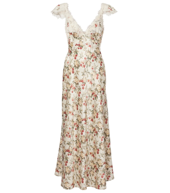 Photo: Dôen Fiona lace-trimmed silk midi dress