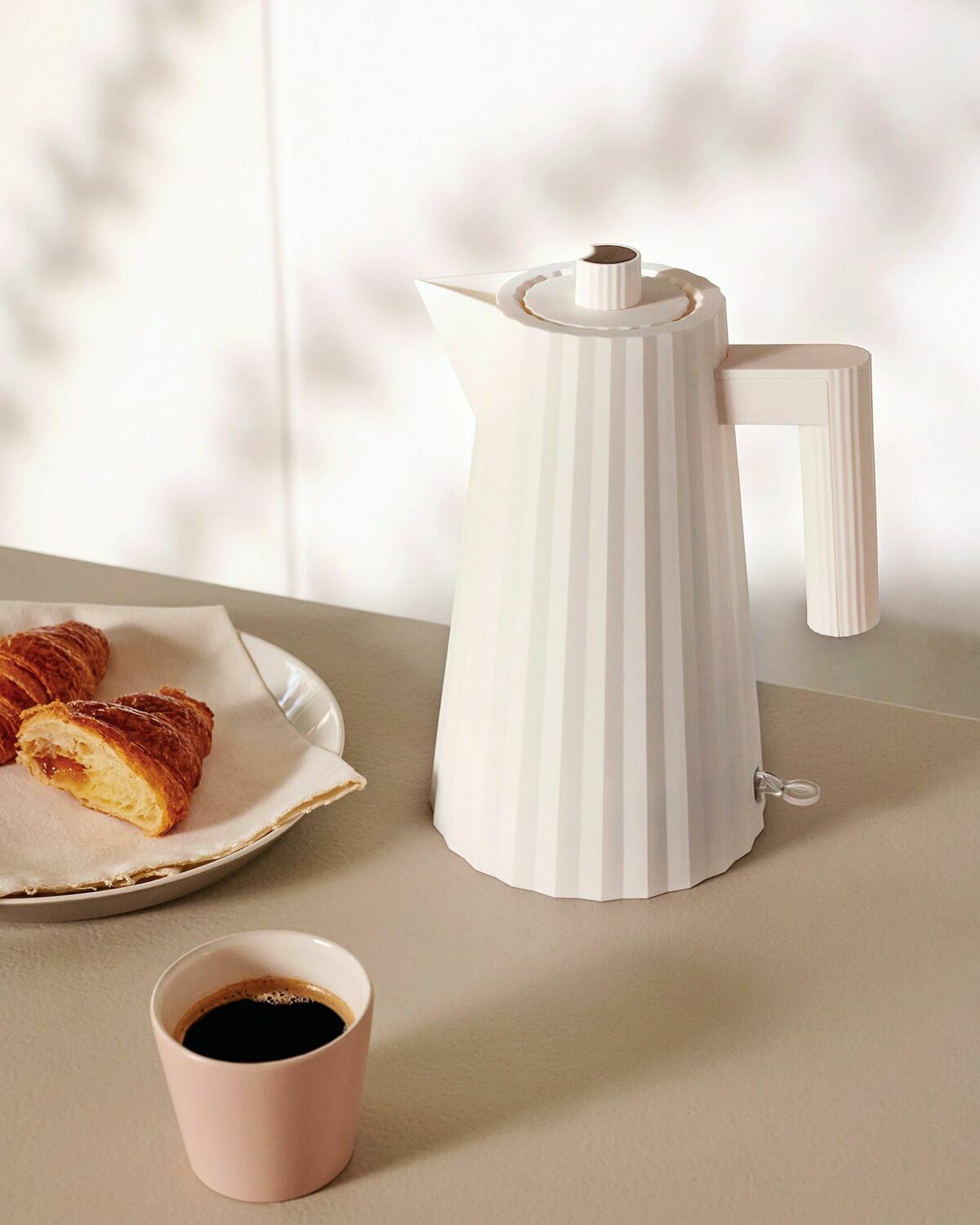 Plissé Bundle weiß Wasserkocher 1,7l und Toaster - EU PLUG