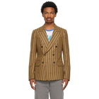 Gucci Brown Double G Stripe Blazer