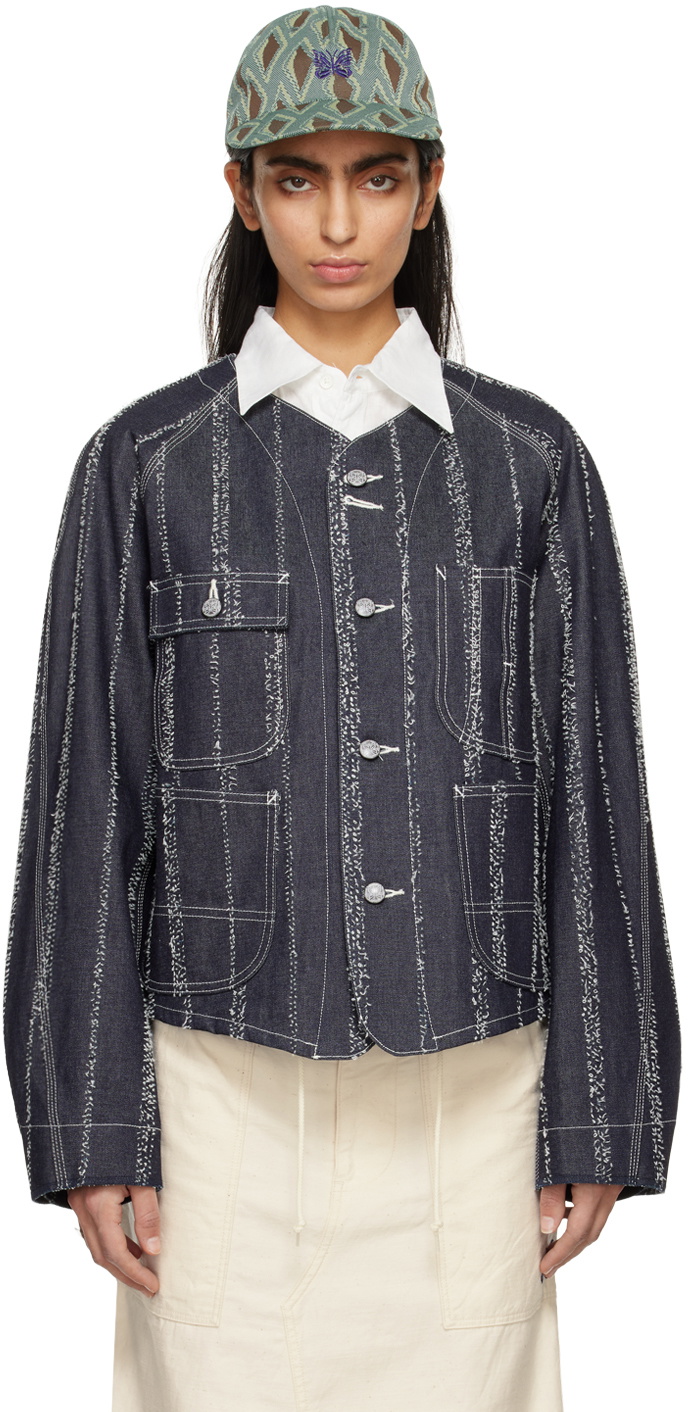 NEEDLES Indigo Short Coverall Denim Jacket Needles