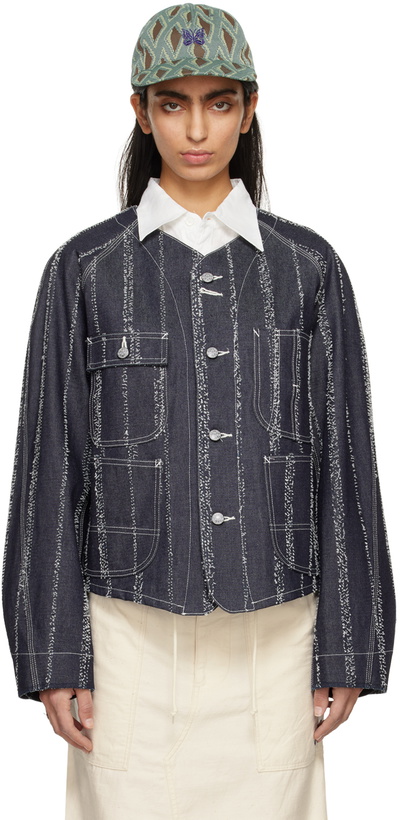Photo: NEEDLES Indigo Short Denim Jacket