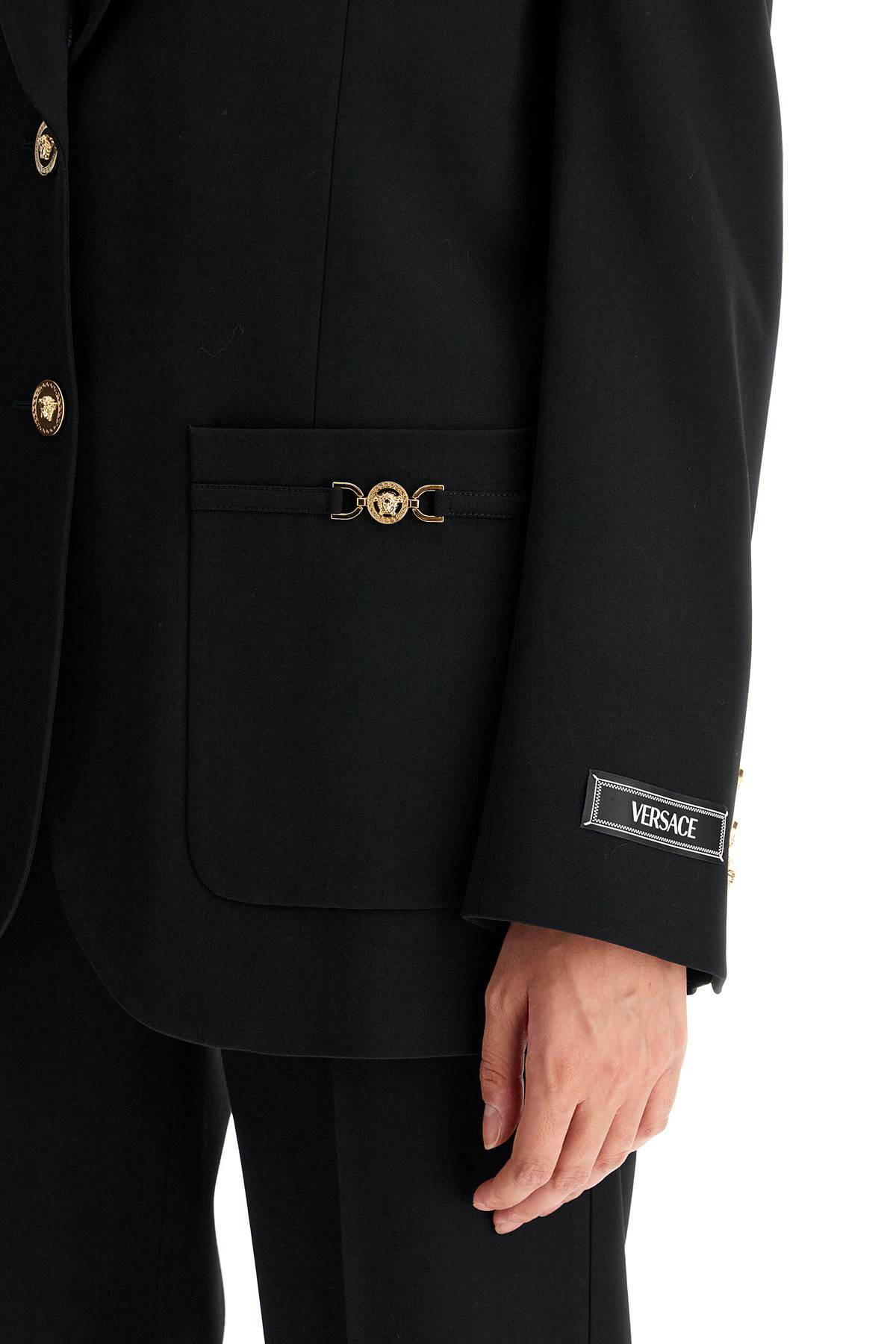 【関税&送料込】Versace Single-Breasted Wool Gabardine Overs VERSACE Wool-gabardine coat | NET-A-PORTER
