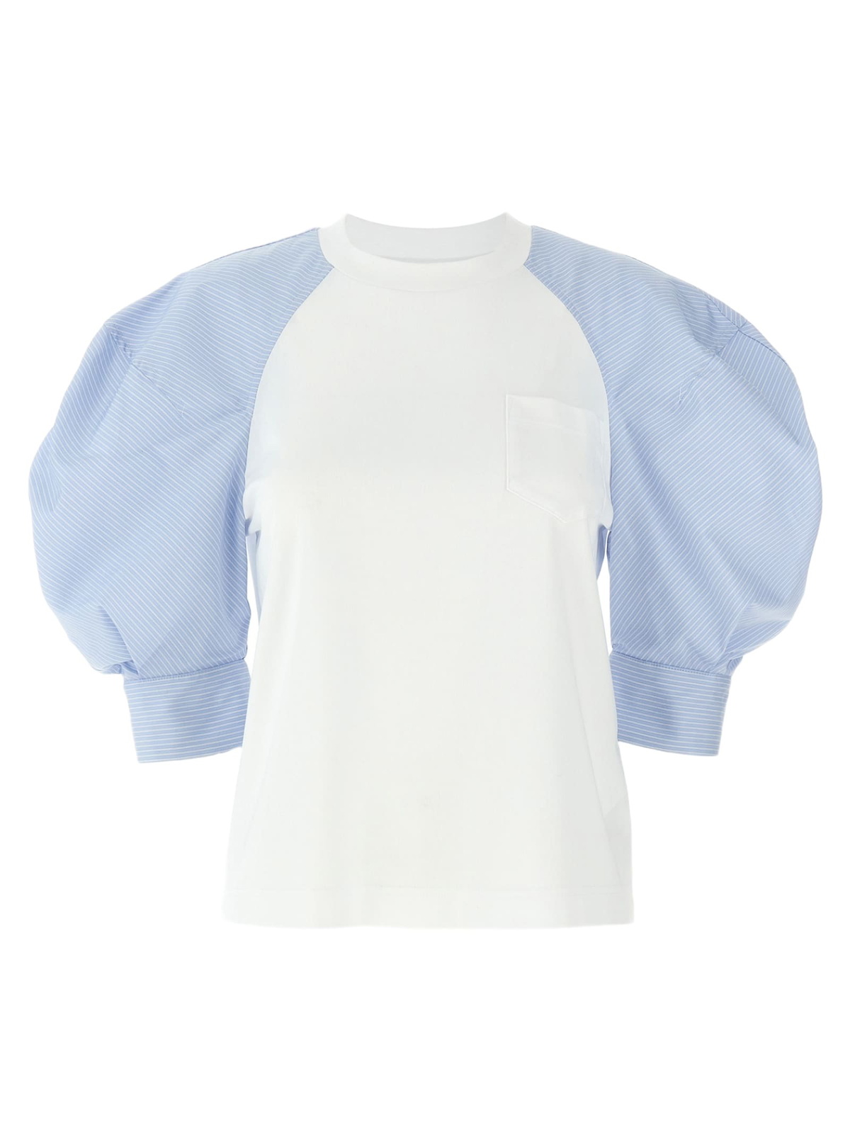 Sacai Puff-sleeve cotton-blend T-shirt Sacai