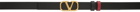 Valentino Garavani Reversible Black & Red VLogo Signature Belt