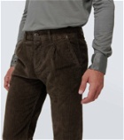 Kiton Mid-rise cotton slim pants