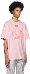 VTMNTS Pink College T-Shirt