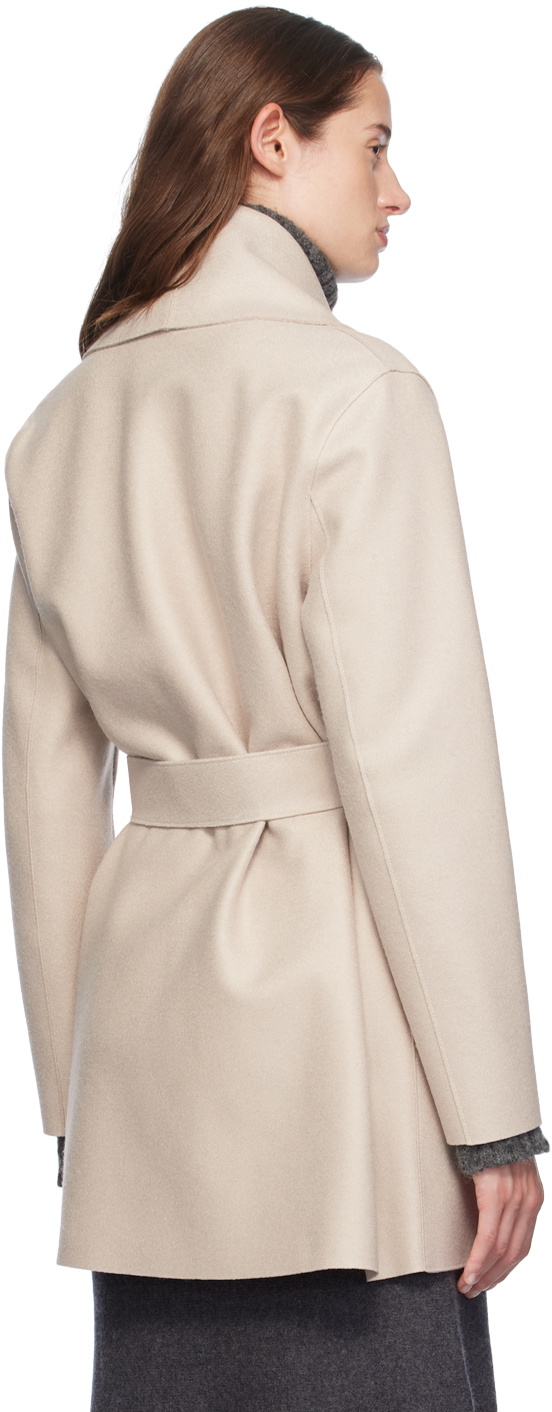 Harris Wharf London Off-White Shawl Belted Jacket