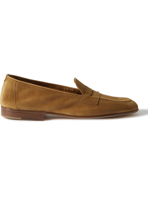 Photo: Edward Green - Padstow Suede Loafers - Brown
