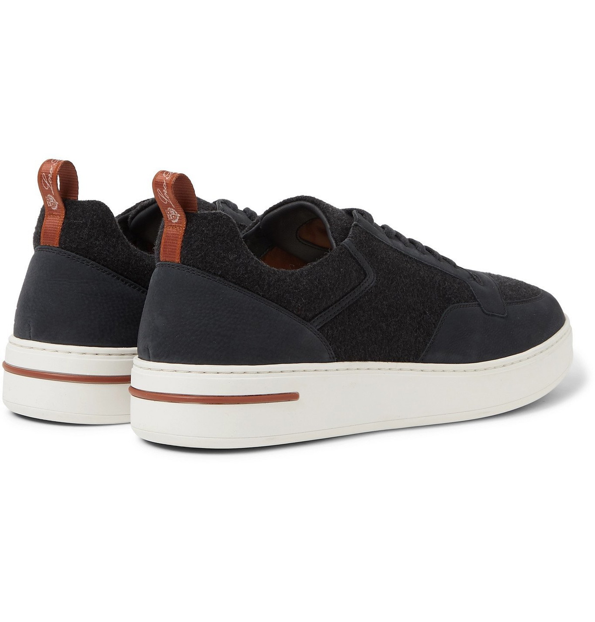 Loro Piana - Newport Walk Nubuck and Cashmere Sneakers - Gray Loro Piana